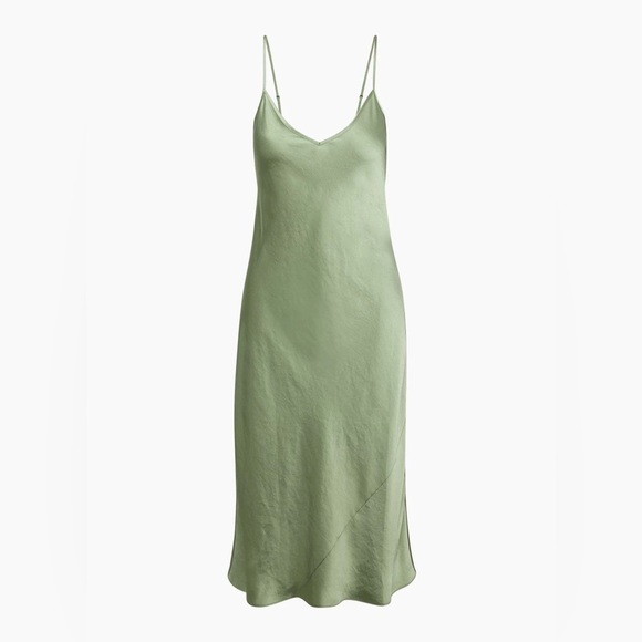 Wilfred Free Only Slip Satin Dress, Bitter Sage #75717 Size XS - Picture 1 of 11